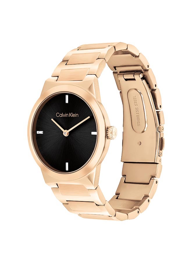 CALVIN KLEIN ساعة كالفن كلاين النسائية ذات العلبة السوداء التناظرية - 25100086 - Image 3