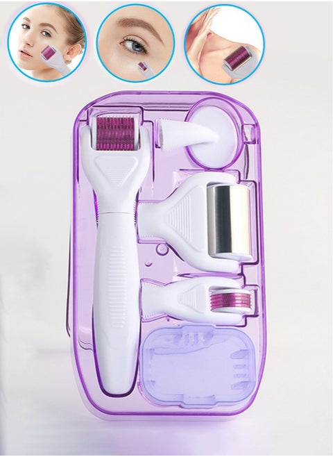 6 in 1 Micro Needle Roller Kit White/Pink