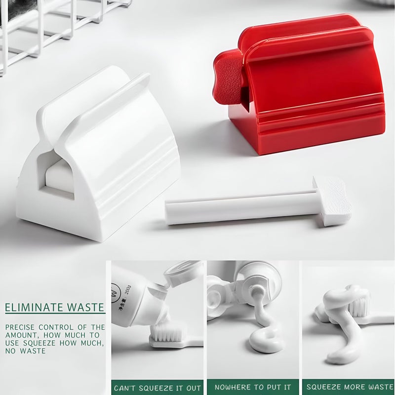 Toothpaste Holder - Versatile Handheld Toothpaste Tube Squeezer with Rotating Base for Precise and Mess-Free Toothpaste Application and Storage (2 pcs) - Image 3