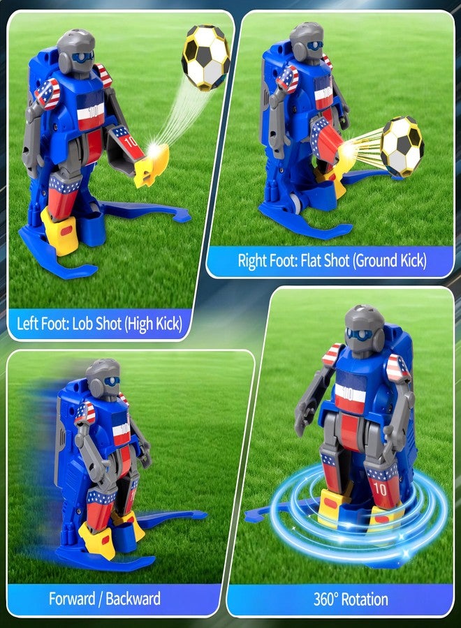 BETTINA RC Soccer Robot Set with Soccer Field Mat & 8 Team Stickers, 2.4GHz Remote Control Robot Toy for 2 Players, Soccer Board Game Gift for Boys Girls Kids - Image 2