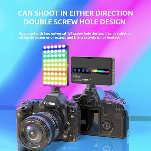 ADZOY ADL-M160 RGB Rechargeable Pocket Fill Video Light – 160 LED Beads, Dimmavble with 2500K–8500K Adjustable Bi-Color, Portable Photography Lighting for Camera, Smartphone & Vlogging - Image 5