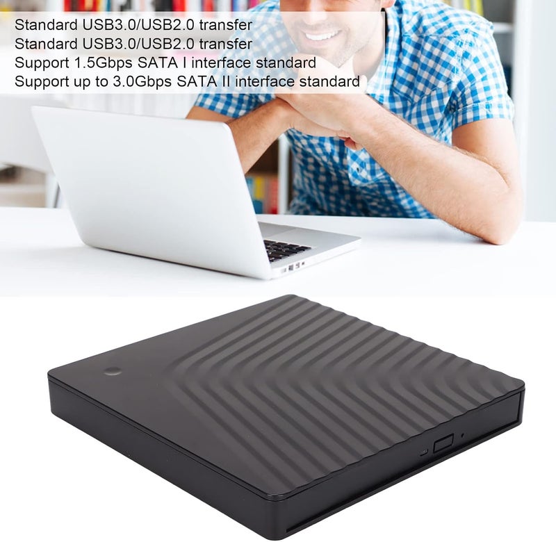 GOWENIC External DVD Drive Box, USB 3.0 CD ROM Optical Player Drive Enclosure Support 12.7mm 9.5mm SATA DVD RW Drive, for Window, for for Vista, for Linux, for 10 OS X etc. - Image 4