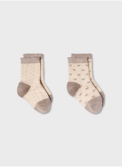 Infant 2 Pack Assorted Crew Socks