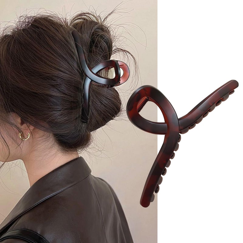 Nalodu 5 Inch Hair Claw Clips Extra Large No Slip Big Matte XL Clip for Thick Curly Long Hair Women, 4 Pack - Image 3