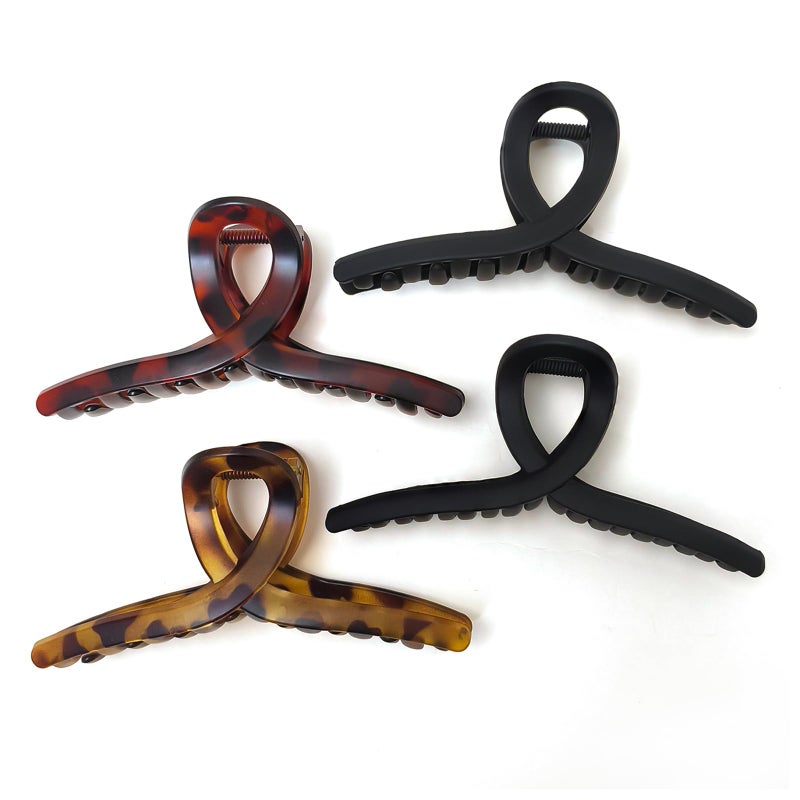 Nalodu 5 Inch Hair Claw Clips Extra Large No Slip Big Matte XL Clip for Thick Curly Long Hair Women, 4 Pack - Image 1