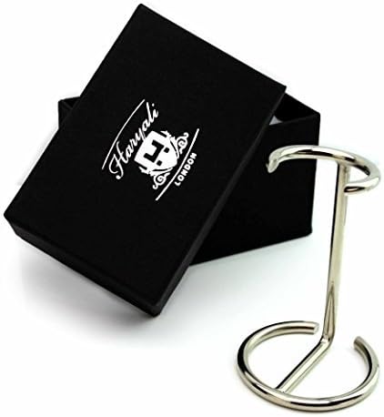 Haryali London Stainless SteelChrome Finish Mens Shaving Brush Stand Perfect for Everyday USE
