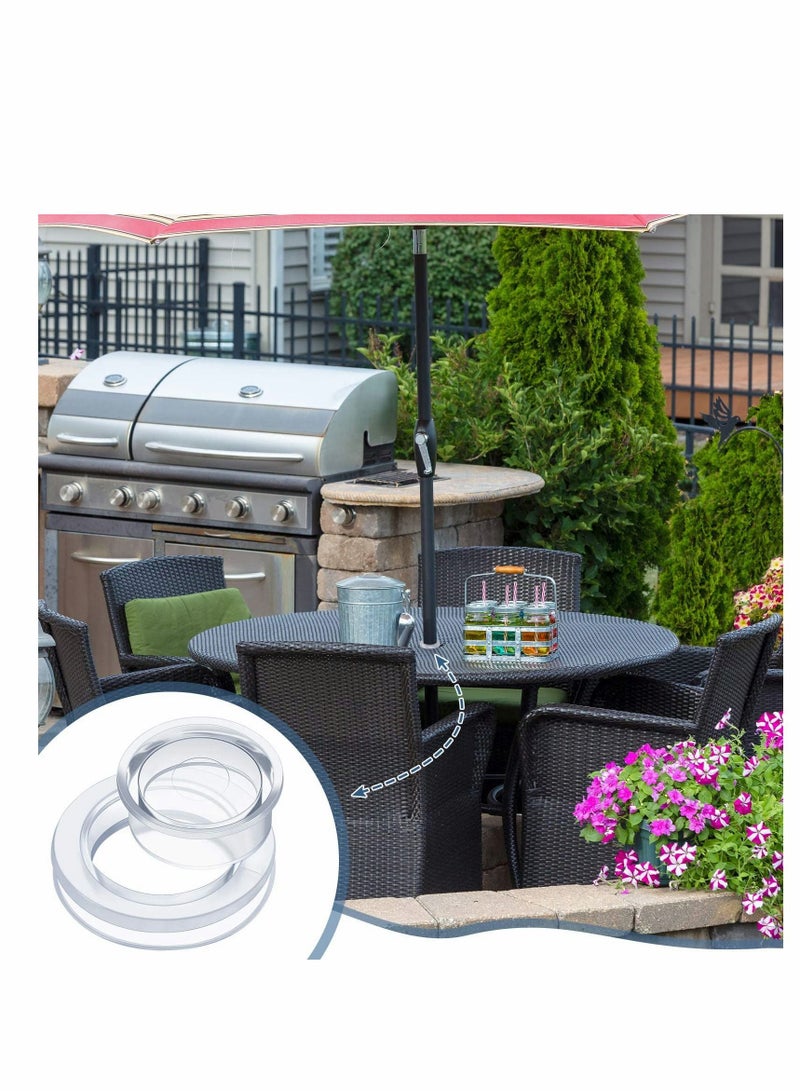 Generic 2 Inch Patio Table Umbrella Hole Ring, Outdoor Garden Table Umbrella Ring, With Cap Cover, Transparent Silicone, Used for Outdoor Patio Garden Beach Table Umbrella Stopper (Clear,4 Pcs)  - Image 3
