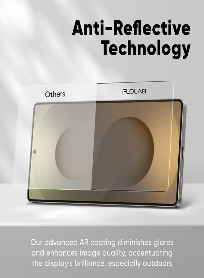 FLOLAB NanoArmour ONETIME PRO for Samsung Galaxy S25 Ultra 3D Screen Protector Anti Reflective Tempered Glass PolarSpectra Anti-Rainbow, Edge to Edge, Fingerprint ID Compatible, Easy to Install - Image 2
