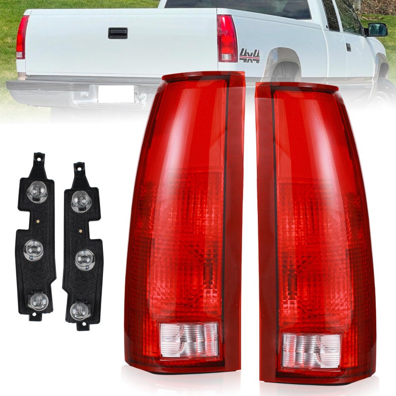 Boine Tail Light Compatible With 19881999 Chevy GMC Silverado Sierra CK 1500 2500 3500 Suburban Tahoe Blazer Yukon Cadillac Escalade Driver and Passenger Side Red with Circuit Board