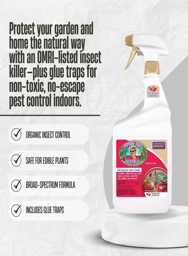 GROVE 2X Bonide Captain Jacks Dead Bug 32 oz Bundle with Glue Board Trap - Controls Listed Garden Pests on Fruits, Vegetables, and Ornamentals - Gift Set (3 Items) - Image 2
