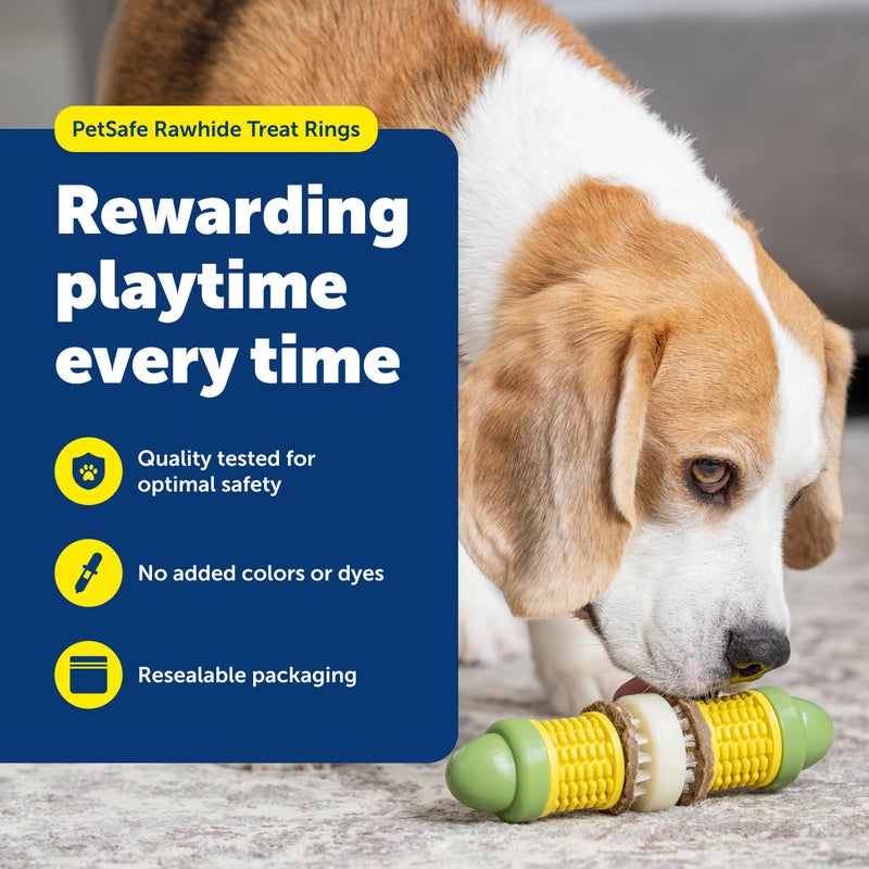 PetSafe Busy Buddy Toys Dog Treat Refills (60 Refills) Dog Treats Medium, Dogs Rawhide and Peanut Butter Flavors, Keeps Your Furry Friend Engaged, Resealable Bag for Freshness - Image 2