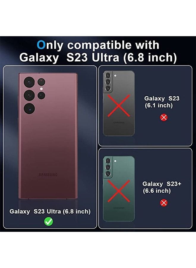 Compatible for Samsung S23 Ultra Case, Slim case for Galaxy S23 Ultra 5G,Matte Hard Back case with Four-Speed Adjustment Kickstand Lens Protection,Shockproof Cover Case with S23 Ultra 2023 Green