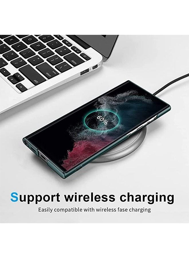 Compatible for Samsung S23 Ultra Case, Slim case for Galaxy S23 Ultra 5G,Matte Hard Back case with Four-Speed Adjustment Kickstand Lens Protection,Shockproof Cover Case with S23 Ultra 2023 Green