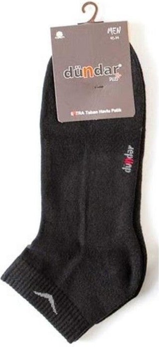 Dündar Çorap Dundar Socks Plus Women's Sole Towel Booties Black 12-Piece 7668