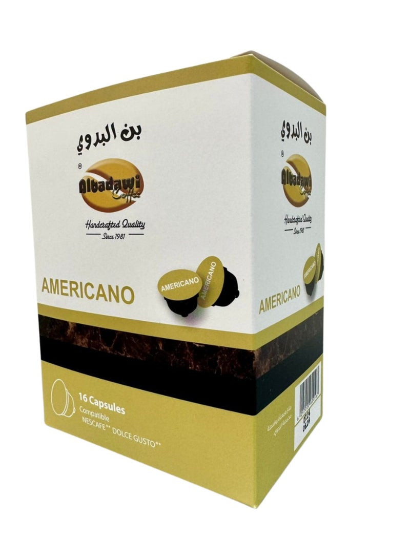Al Badawi Coffee Americano Dolce Gusto Compatible, 16 capsules - Image 1