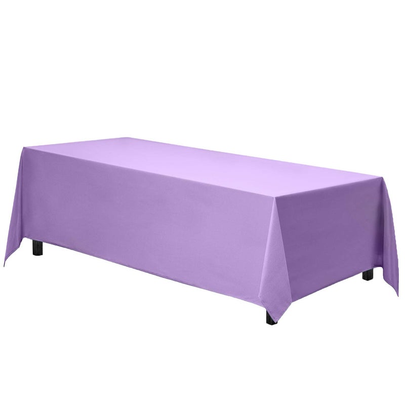 Gee Di Moda Rectangle Tablecloth  70 x 120 Inch Lavender Table Cloth for 6 or 8 Foot Rectangle Table  Heavy Duty Washable Fabric  for Buffet Table Holiday Party Dinner Wedding  Baby Shower