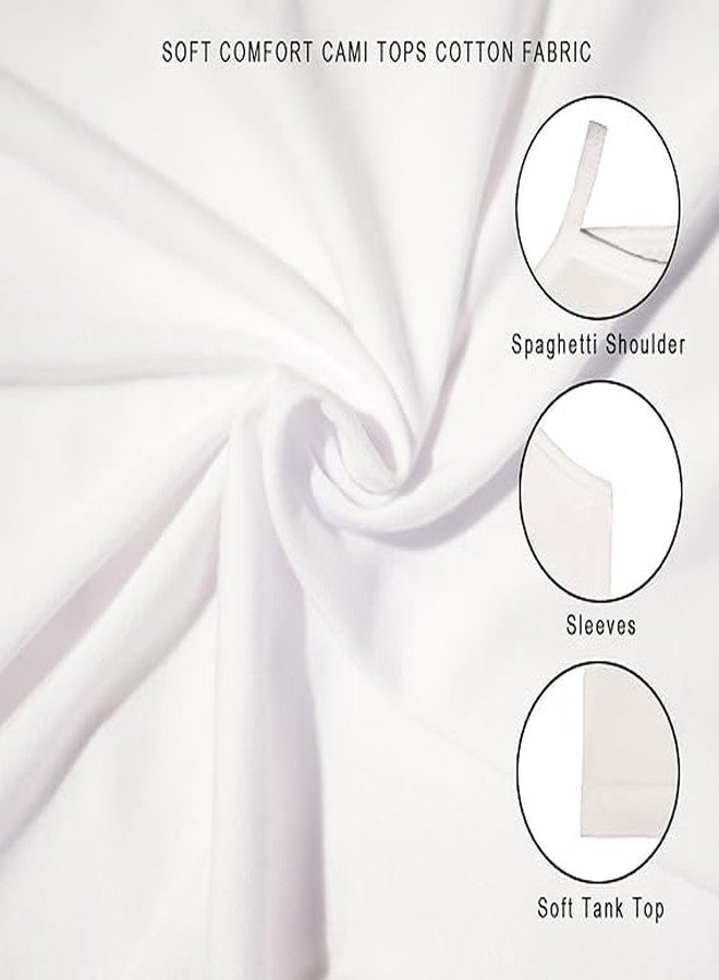 Khwaish Store Girls Cotton Regular Fit Sleeveless Sameej Camisole Soft & Stretchy Beginners/Teenager Camisole for Puberty | Pack of 3 White - Image 4