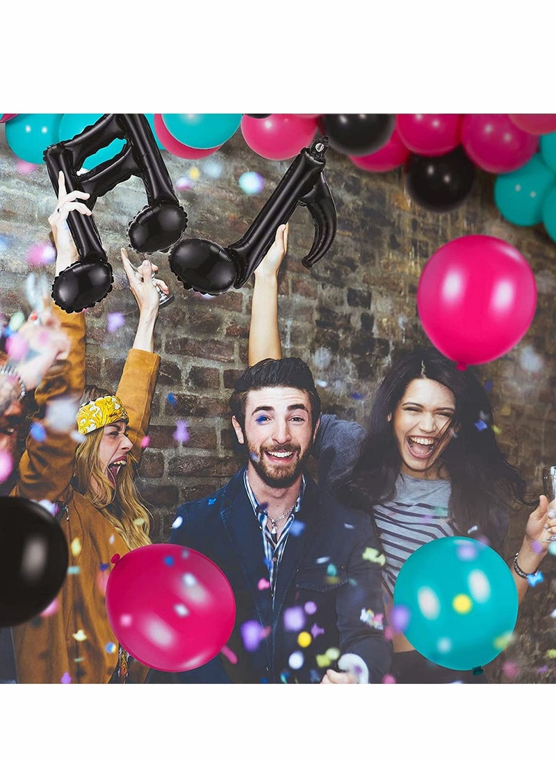 Excefore 141Pcs TIKtok Music Balloon Birthday Balloon Garland Arch Kit,Themed Aluminum Balloon Set Contains 139 Balloons, 1 Roll of Glue and 5 Meters Balloon Chain, Party Decoration - Image 4