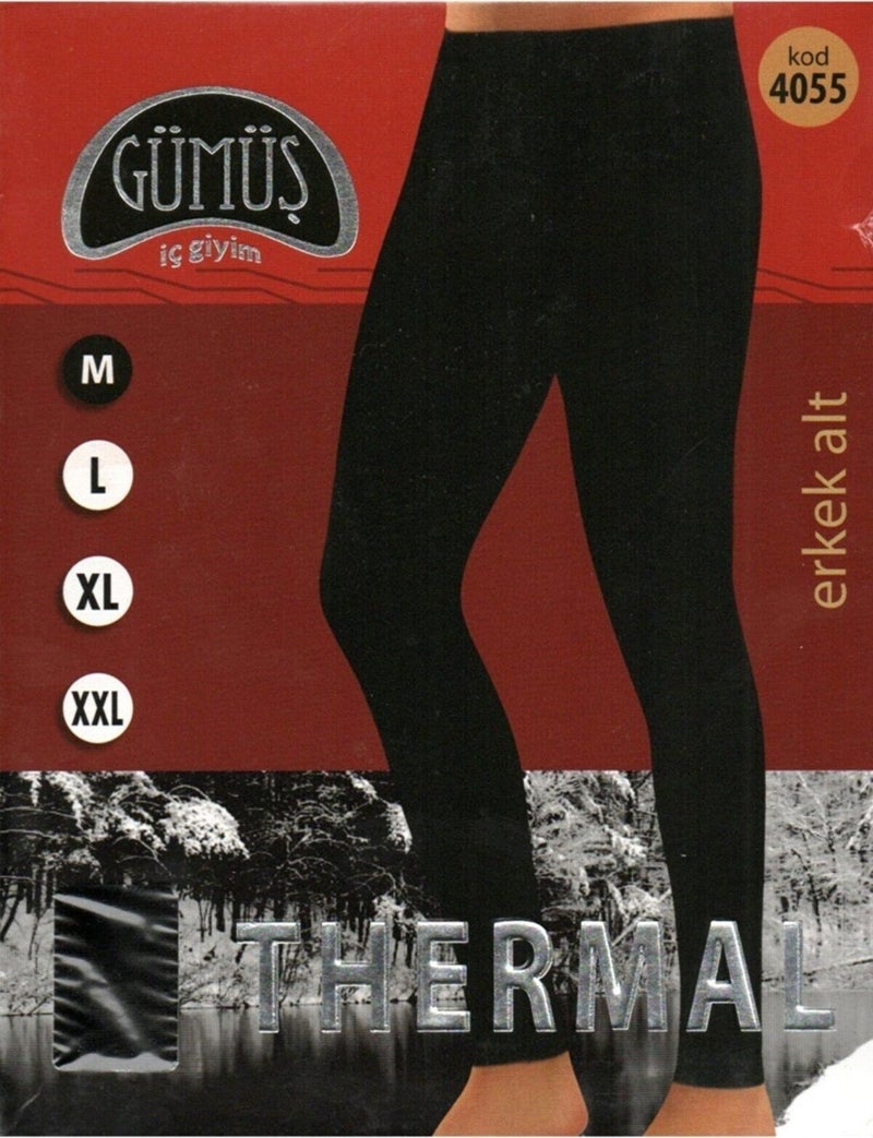 Gümüş Silver Men's Thermal Set Bottom Top Set Underwear - 1 Set  - Image 3