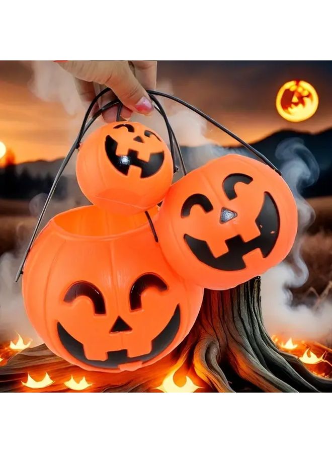 5Pcs Halloween Pumpkin Bucket Portable Decorative Basket Party Supplies Decorations - Image 4