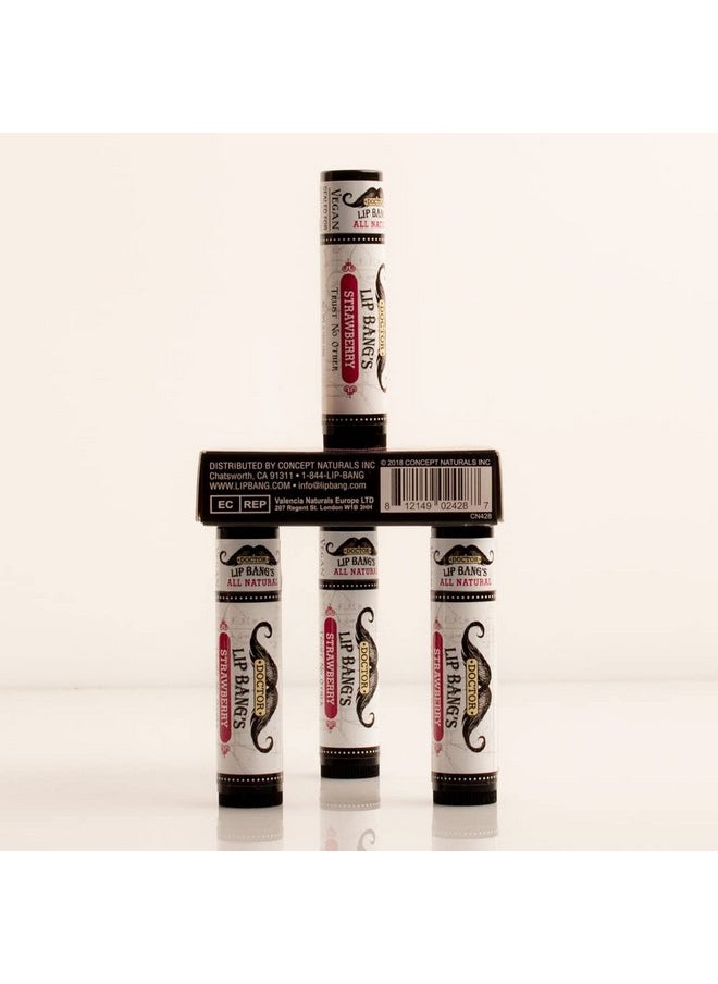 Doctor Lip Bang's - Dr. Lip Bang’S Super Moisturizing Lip Balm 4 Pack Chocolate Covered Strawberry All Natural & Cruelty Free 100% Vegan For Dry & Cracked Lips - Image 1