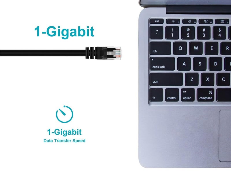 Monoprice Cat6 Ethernet Patch Cable - Snagless RJ45, Fullboot, 24AWG Stranded Pure Bare Copper Wire, 550Mhz, UTP, 14 Feet, Black - Image 5