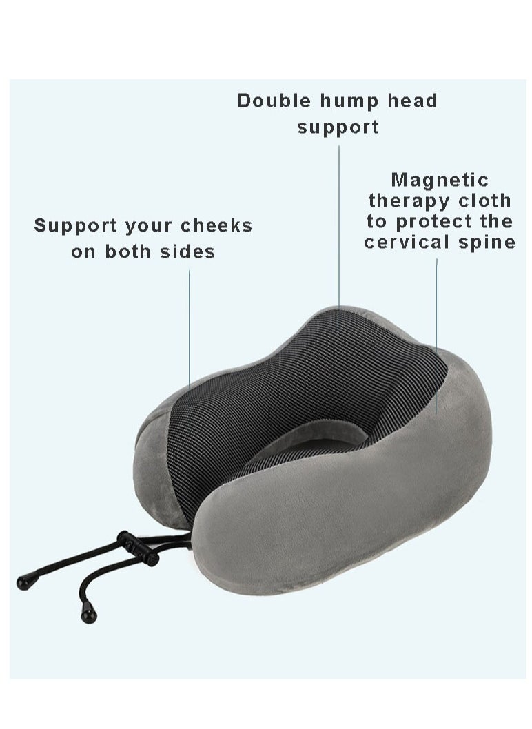 Gasin - U-Shaped Pillow Memory Foam Neck Pillow for Travel Napping 30*25*15cm - Image 1