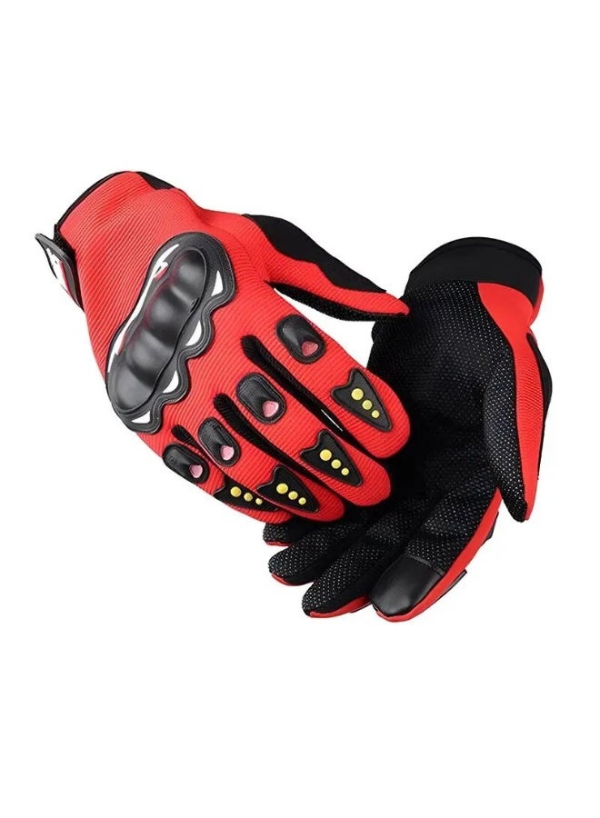 Imported full-finger grip gloves with strong knuckle protection. Breathable, anti-slip design for better control while riding. Suitable for motorcycles and scooters. - Image 1