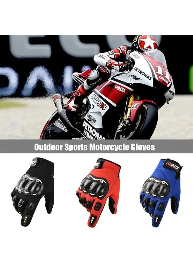 Imported full-finger grip gloves with strong knuckle protection. Breathable, anti-slip design for better control while riding. Suitable for motorcycles and scooters. - Image 2