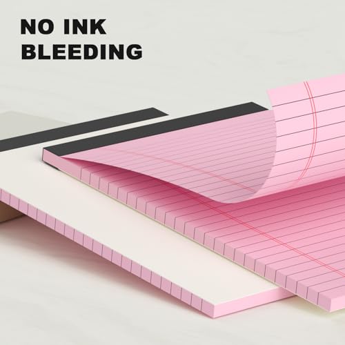 AILZFEI 5pcs Colored Note Pads 5x8 College Ruled Small Legal Pads Paper Notepads 5 Pack Study Back Writing Pads 5 x 8 Paper Pads Perforated Narrow Ruled Pads of Paper 30 Sheets/Pack - Image 4