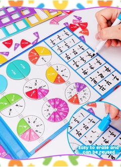 Excefore Magnetic Fraction Tiles & Circles, Educational Puzzle Set with Math Percentage Fractions Manipulatives, Learning Tools for Early Math Skills, Classroom Supplies  - Image 5