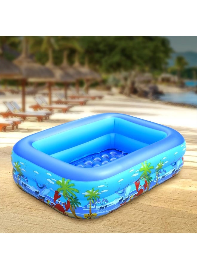 BBL Paddling Pool for Kids, Rectangle Inflatable Swimming Pool for Kids, Toddlers, Baby, Children, Family, Thick Wear-Resistant Pool for Garden, Backyard, Outdoor, Water Play, 125x80x40cm - Image 4