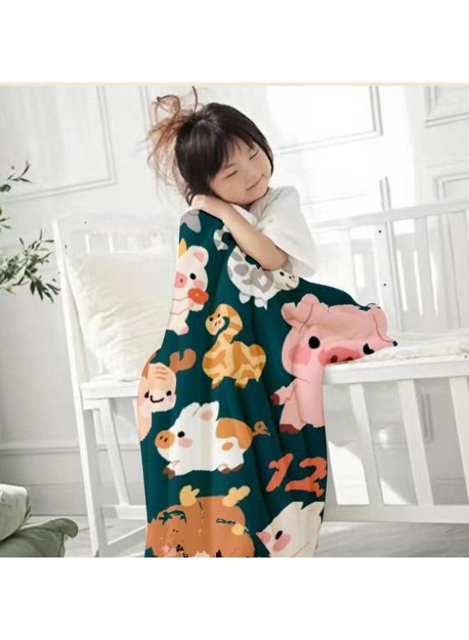 general Flannel thin blanket (warm and comfortable, suitable for sleep, gaming, dust removal and sandproof) 150cm*200cm - 361 - Image 1