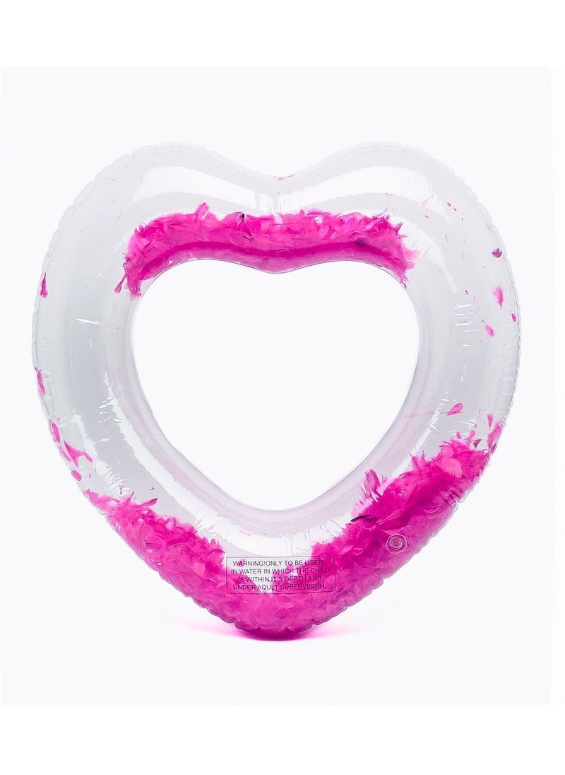 Generic Transparent feathers Heart Shaped Swim Ring  - Image 1