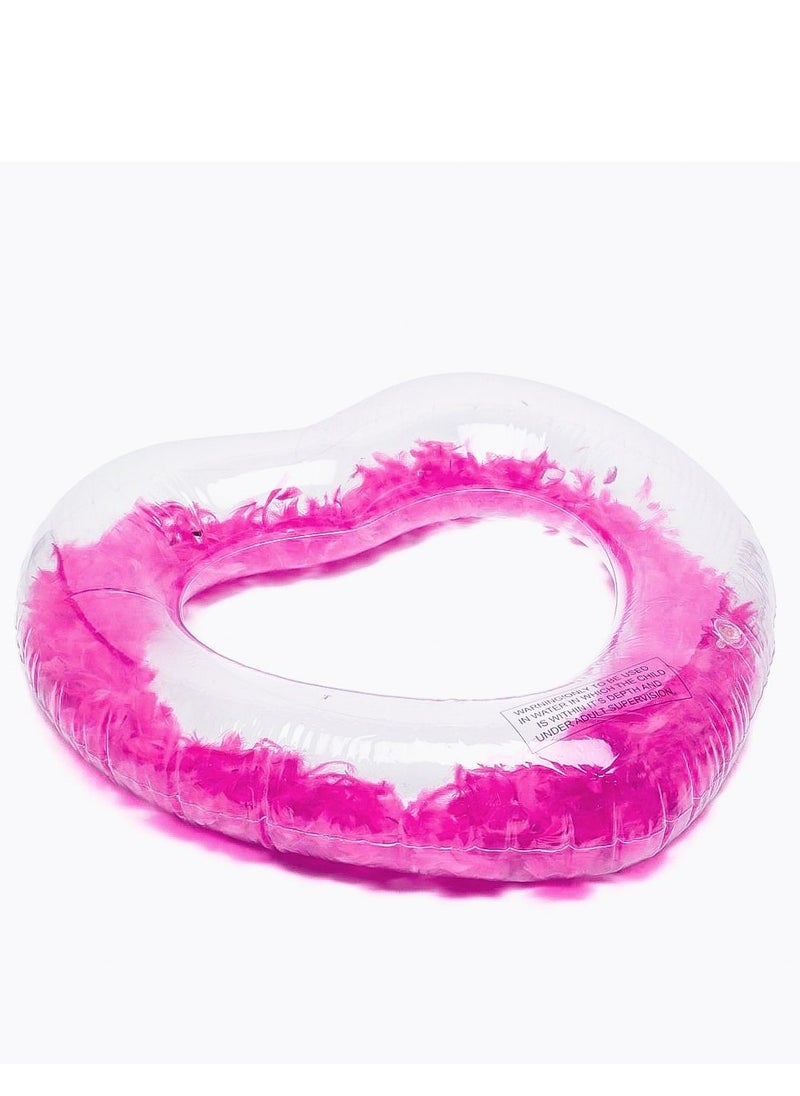 Generic Transparent feathers Heart Shaped Swim Ring  - Image 2