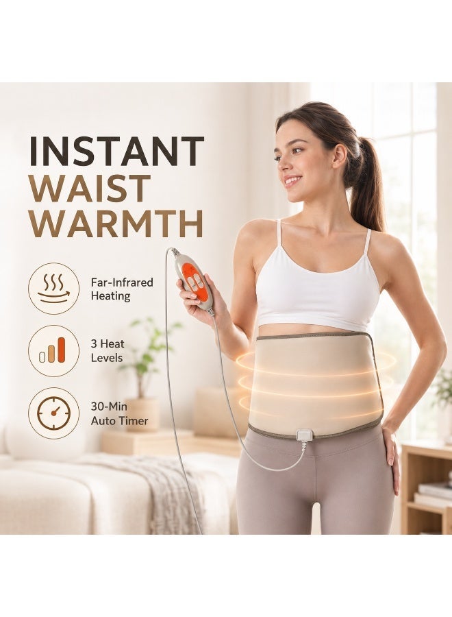 GroveMade Waist Trimmer Electric Heating Slimming Belt Vibration Belt Far Infrared Body Shaping Belt with 4 Motors 3 Intensity Levels for Men Women - Image 5