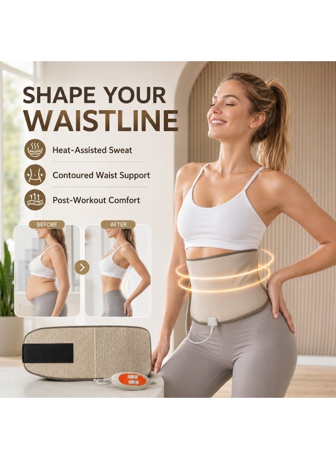 GroveMade Waist Trimmer Electric Heating Slimming Belt Vibration Belt Far Infrared Body Shaping Belt with 4 Motors 3 Intensity Levels for Men Women - Image 3