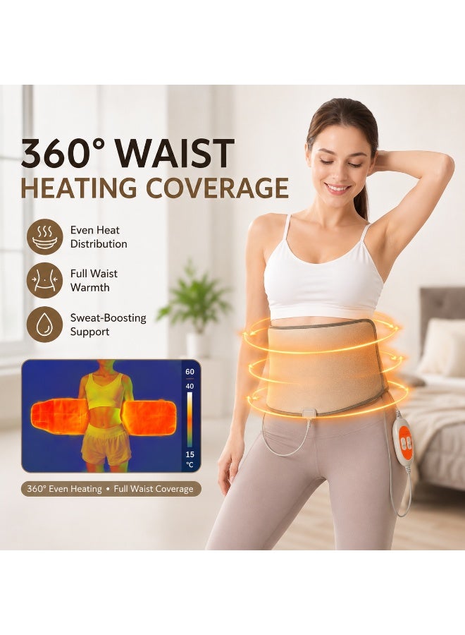 GroveMade Waist Trimmer Electric Heating Slimming Belt Vibration Belt Far Infrared Body Shaping Belt with 4 Motors 3 Intensity Levels for Men Women - Image 2