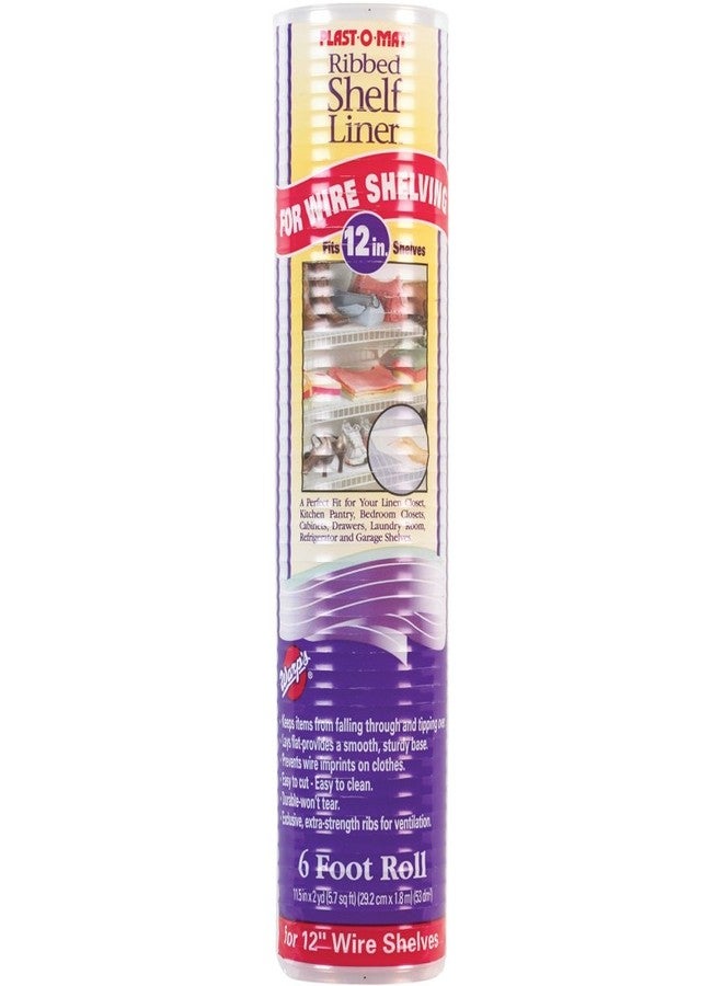 Warp's Plast-O-Mat 6 ft. L x 15-1/2 in. W Clear Non Adhesive Ribbed Shelf Liner - Image 1