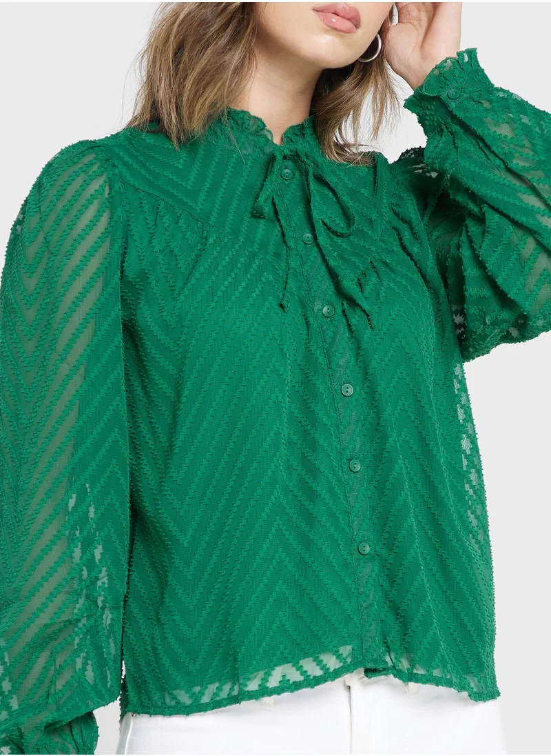 Jacqueline de Yong Button Detail Top