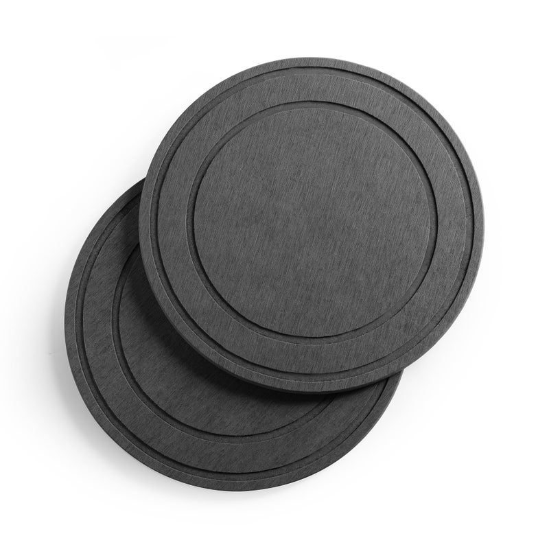 Relime Diatomaceous Earth Plant Saucer for Indoor, 2 Pack 8 inch, Instant Dry Pot Saucer, Plant Drip & Drainage Tray for Indoor, Stone Gray - Image 1