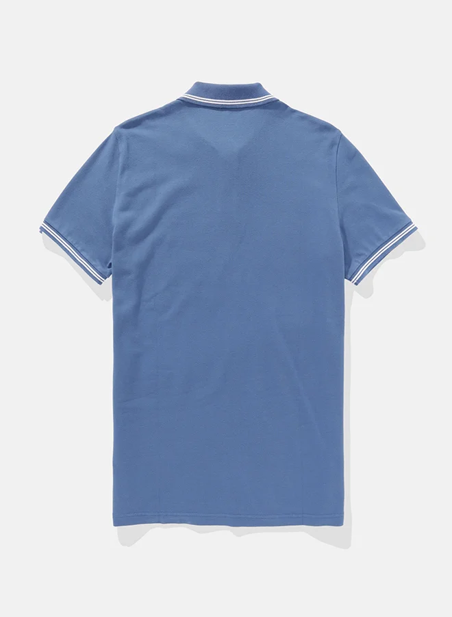 American Eagle Logo Slim Fit Pique Polo Shirt