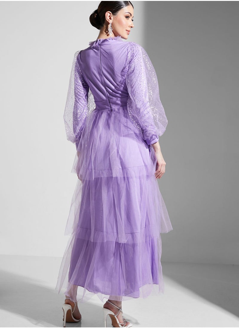 Khizana - Tiered Tulle Dress - Image 1