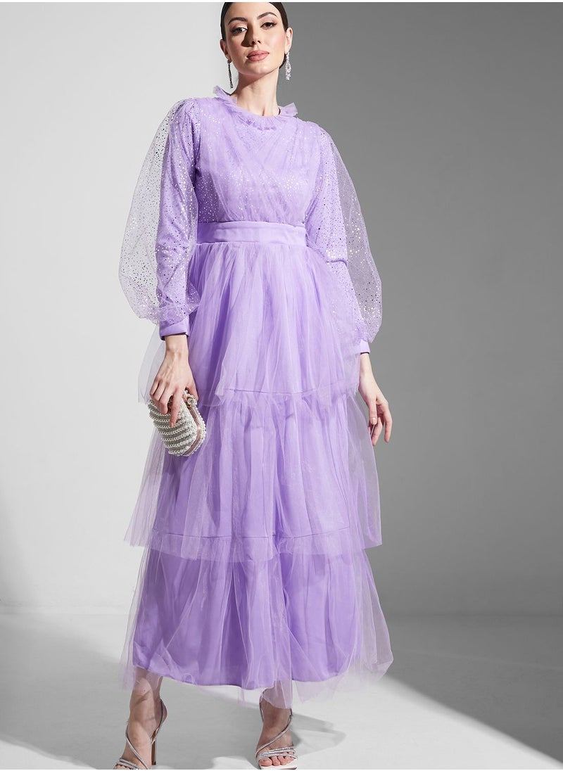 Khizana - Tiered Tulle Dress - Image 1