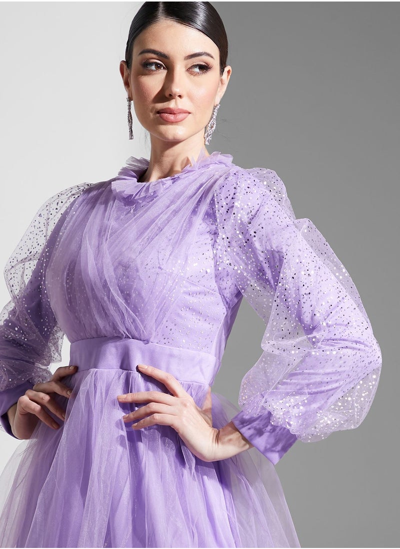 Khizana - Tiered Tulle Dress - Image 1