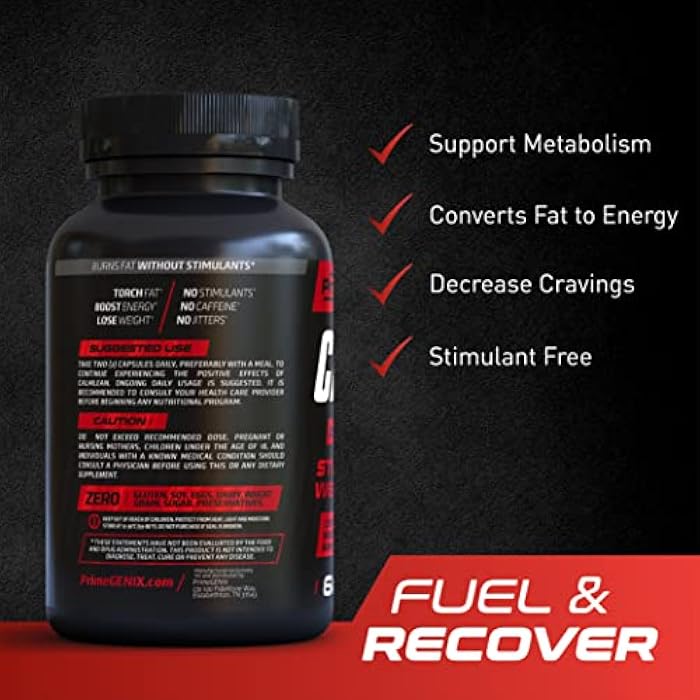 PrimeGENIX CalmLean Stimulant-Free Fat Burner | Weight Loss Supplement for Men | Appetite Suppressant, Metabolism Booster | Thermogenic Nutrients | Non-Stimulant Fat Loss Formula - Image 2