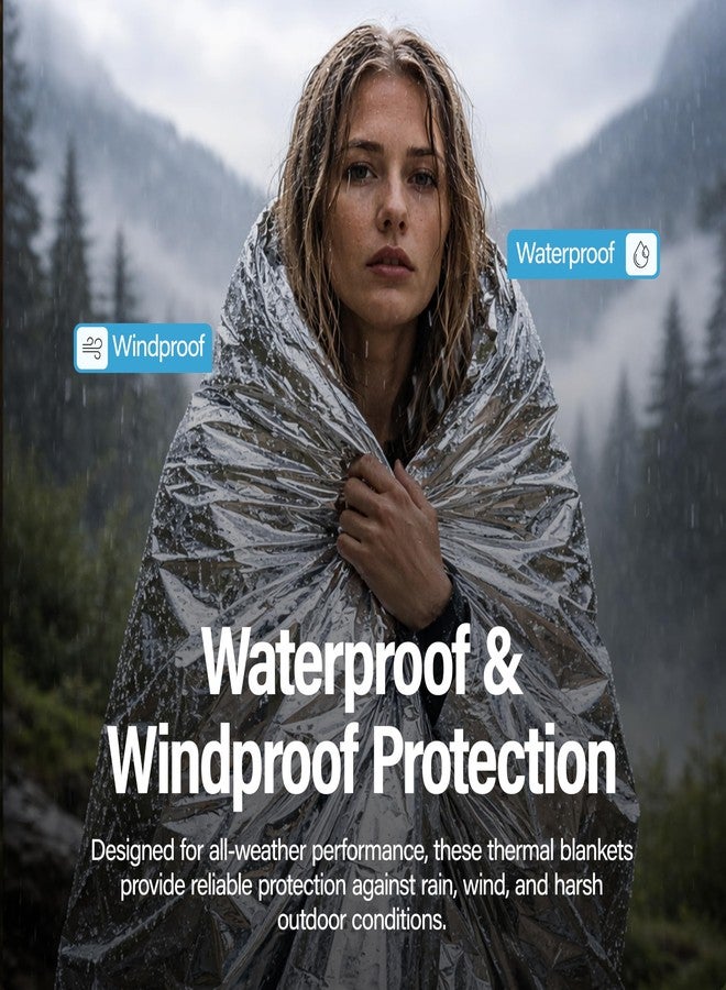 Primacare CB-6831-CS Emergency Mylar Foil Blankets, Pack of 12, 82" x 62", Waterproof & Windproof Thermal Survival Blankets, Lightweight Compact Emergency Blankets - Image 5