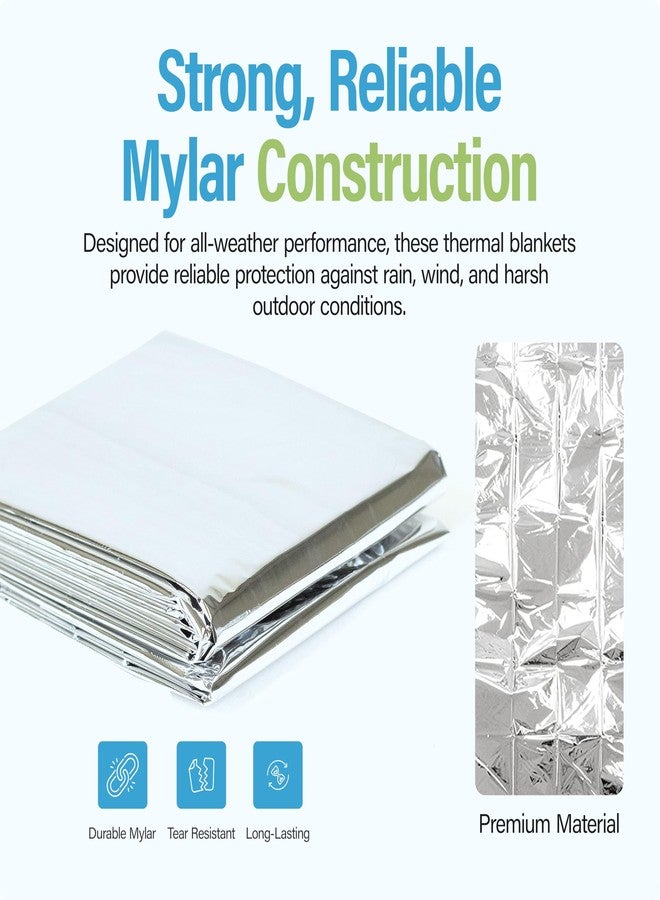 Primacare CB-6831-CS Emergency Mylar Foil Blankets, Pack of 12, 82" x 62", Waterproof & Windproof Thermal Survival Blankets, Lightweight Compact Emergency Blankets - Image 4