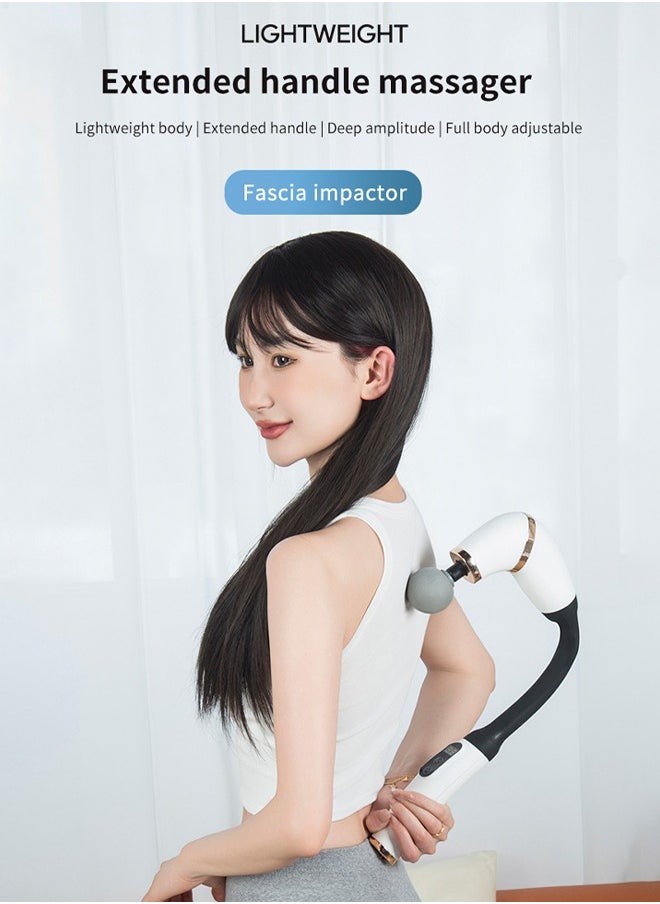 Fascia Gun Long Handle Massage Gun Super High Power Silent Design Muscle Relaxation Rehabilitation Therapy