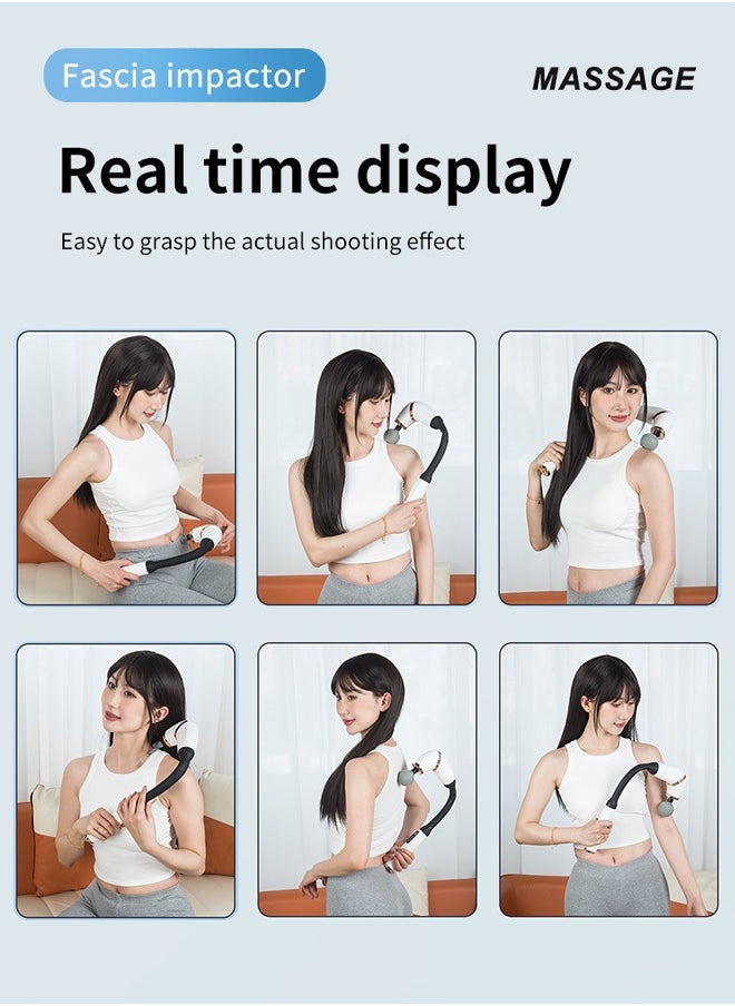Fascia Gun Long Handle Massage Gun Super High Power Silent Design Muscle Relaxation Rehabilitation Therapy